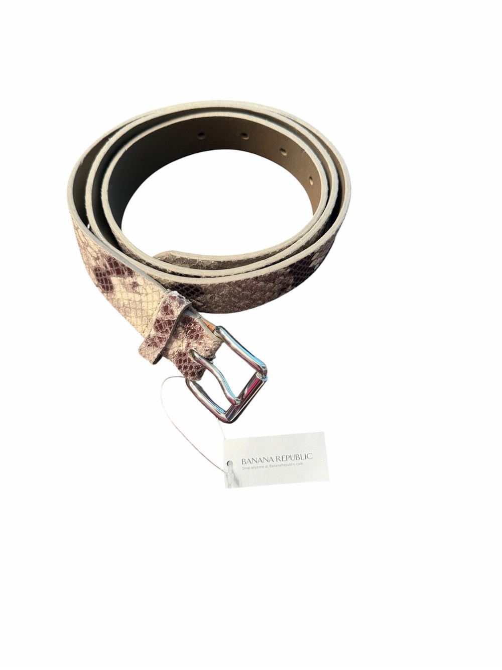 NWT Banana Republic Python-Print Leather Belt
